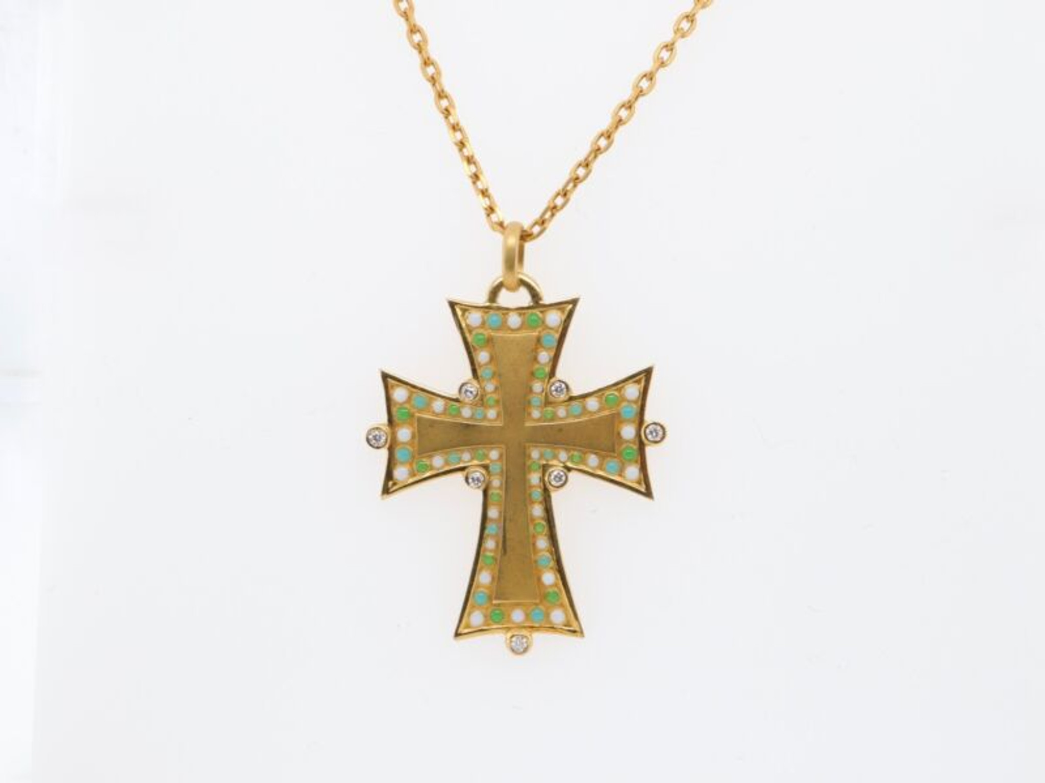 Inglessis Collection Tradition Gold Cross Necklace K14 Yellow Gold -  Inglessis